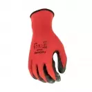 Ръкавици TOPSTRONG, червени, от полиестерно трико, топени в латекс, ластичен маншет - small, 124601