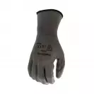 Ръкавици TOPSTRONG, сиви, от безшевно полиестерно трико, топени в нитрил, ластичен маншет  - small, 124609