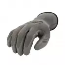 Ръкавици TOPSTRONG, сиви, от безшевно полиестерно трико, топени в нитрил, ластичен маншет  - small, 124610