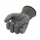 Ръкавици TOPSTRONG, сиви, от безшевно полиестерно трико, топени в нитрил, ластичен маншет  - small, 124611