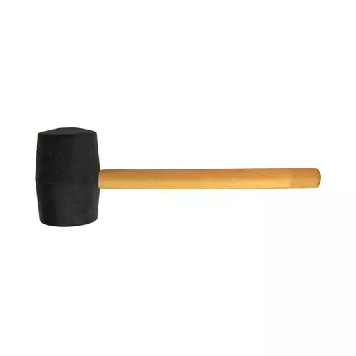 Чук гумен GADGET 0.340кг, с обла дървена дръжка, черен