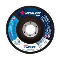 Диск за полиране WEILER METALYNX MAX Soft Polish 115 Р400, за конструкционни стомани, неръждаеми стомани, черен