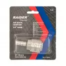 Куплунг бърза връзка RAIDER ф10мм, за маркуч, стомана с никелирано покритие - small, 97749