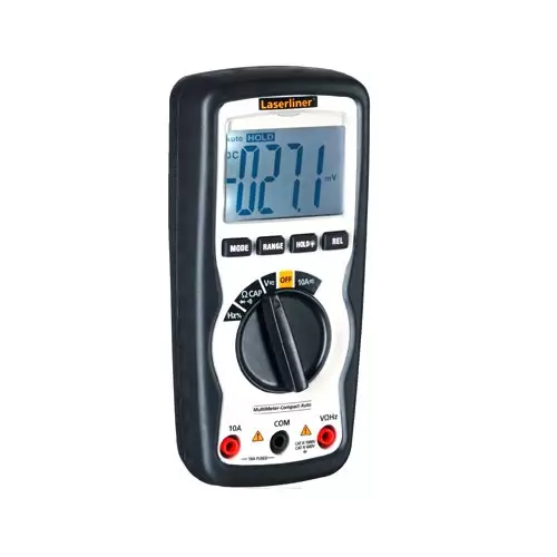Мултиметър дигитален LASERLINER MultiMeter-Compact, V/AC: 0.4-600V ±0.5-2.0%, V/DC: 0.4-600V ±0.5-1.5%