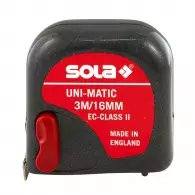 Ролетка пласмасов корпус SOLA Uni-Matic 3м x 16мм, гумирана