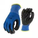 Ръкавици B HOLD GNK + NP XEMA, сини, от полиестер, топени в нитрил, ластичен маншет  - small