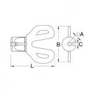Ключ за спици UNIOR 3.3мм, за затягане на спици с плосък диаметър - small, 16101