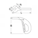 Ключ квадратен за спици UNIOR 3.3мм, за затягане на спици с плосък диаметър - small, 47535
