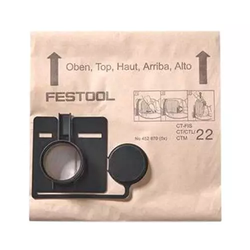 Торбичка филтърна FESTOOL FIS-CT 22/5, за прахосмукачка: CT 22, за еднократна употреба