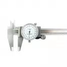 Шублер с индикатор часовник TOPMASTER 150мм, ± 0.02, с дълбокомер, стопорен винт, неръждаема стомана - small, 116324