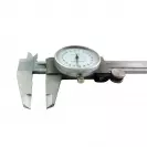 Шублер с индикатор часовник TOPMASTER 150мм, ± 0.02, с дълбокомер, стопорен винт, неръждаема стомана - small, 116325