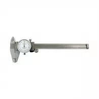 Шублер с индикатор часовник TOPMASTER 150мм, ± 0.02, с дълбокомер, стопорен винт, неръждаема стомана