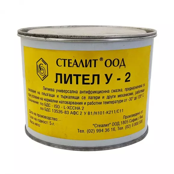 Грес литиева универсална СТЕАЛИТ Лител Y-2 0.400кг, работна температура от -30 до +120 °C