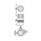 Ключ за демонтаж на венец касета UNIOR 44.7x3.0x22.72x21.24, за Shimano, SRAM, Sun Race и Sachs Aris  - small, 16308