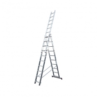 Алуминиевa стълба KRAUSE CORDA 3х10, 2800/4300/6150мм, трираменна, професионална, 150кг.