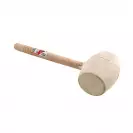 Чук гумен RUBI 0.500кг/бял, с дървена дръжка, бял каучук - small, 218556