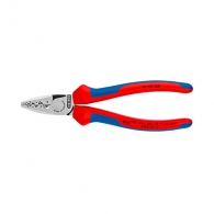 Клещи кербовъчни KNIPEX 0.25-16мм2, за изолирани кабелни накрайници, AWG 20-5, двукомпонентни дръжки