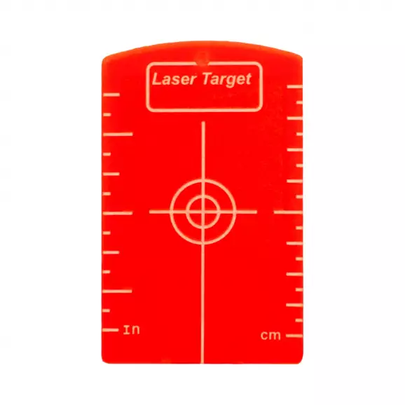 Мишена магнитна за лазерен нивелир LASERLINER - червена, с двойна скала cm/inch 