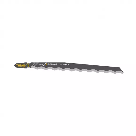 Нож за прободен трион BOSCH T313AW 172/152мм, за стиропор, гума и картон, HCS, T-захват
