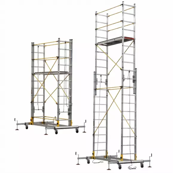 Скеле алуминиево TeleSafe 007XL, 3.87/6.35м, 140кг/кв.м