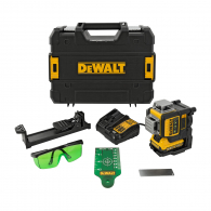 Линеен лазерен нивелир DEWALT DCE089D1G, 3 лазерни линии, точност 3mm/10m, 30м, автоматично
