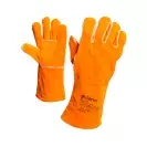 Ръкавици STENSO SAHARA, от цепена кожа, с маншет 15см , жълти - small