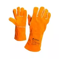 Ръкавици STENSO SAHARA, от цепена кожа, с маншет 15см , жълти