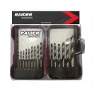Свредла RAIDER 3.0-10мм 15части, за дърво, CV-стомана, цилиндрична опашка  - small