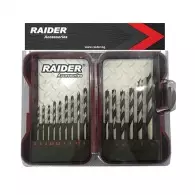 Свредла RAIDER 3.0-10мм 15части, за дърво, CV-стомана, цилиндрична опашка 