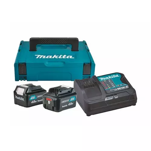Комплект батерии и зарядно устройство MAKITA BL1040Bx2 + DC10SA, 10.8V, 4.0Ah, Li-Ion