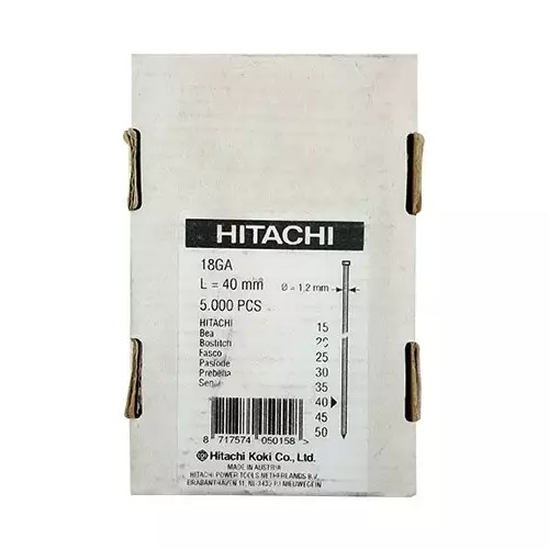 Гвоздей за такер HITACHI/HIKOKI 1.2х40мм/5000бр., тип 18GA, кутия 
