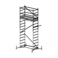 Скеле алуминиево KRAUSE ClimTec H=2.0м №1, 1-междинен модул, 1500x600мм, 180кг/кв.м, без колела