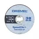 Диск карбофлексов DREMEL SC409 EZ SpeedClic 38х0.75мм, за рязане на метал, 5бр в кутия - small