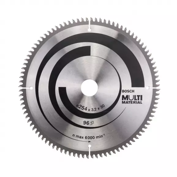 Диск с твърдосплавни пластини BOSCH MULTI MATERIAL 254/3.2/30 Z=96, за рязане на строителни материали