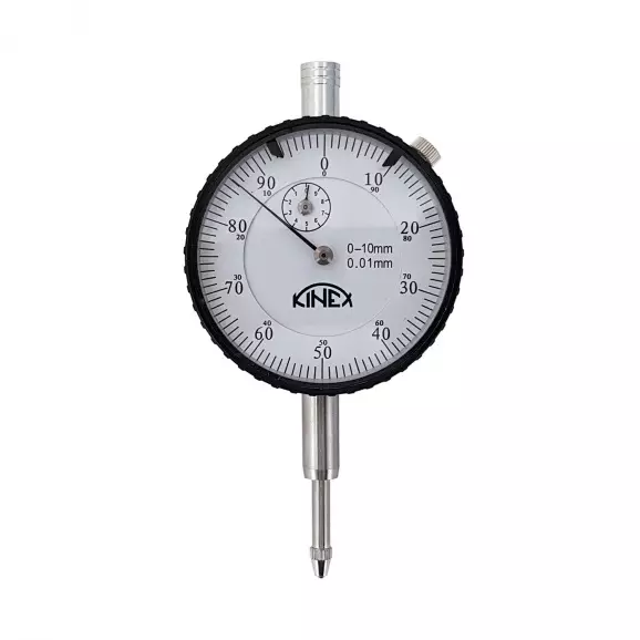 Индикатор часовник KINEX 0-10мм, D56мм, точност: 0.01мм, неръждаема стомана