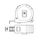 Ролетка пластмасов корпус UNIOR 710P 10м х 25мм, гумирана, двоен стоп, EC-клас 2 - small, 43235