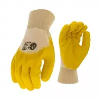 Ръкавици SAFETECH TWITE ECO, противосрезни от памучно трико, топени в латекс, ластичен маншет