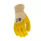 Ръкавици SAFETECH TWITE ECO, противосрезни от памучно трико, топени в латекс, ластичен маншет - small, 126415