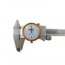 Шублер с индикатор часовник KINEX 150мм, ± 0.02, с дълбокомер, стопорен винт, неръждаема стомана - small, 116382