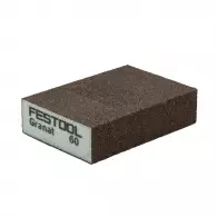 Абразивна гъба FESTOOL Granat 98х69х26мм P60, четиристранна, за метал, дърво, пластмаси и боядисани изделия