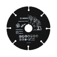 Диск с твърдосплавни пластини BOSCH Carbide Multi Wheel 125х1.0х22.23мм, за дърво, пластмаса и др., сухо рязане, сегментиран