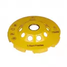 Диск диамантен KODIA T-SHARK CUP WHEEL 125x7.0х25/22.23ммм, за шлайфане пресен, стар или твърд бетон, сухо шлайфане - small, 45030