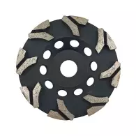 Диск диамантен KODIA T-SHARK CUP WHEEL 125x7.0х25/22.23ммм, за шлайфане пресен, стар или твърд бетон, сухо шлайфане
