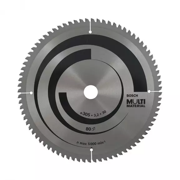 Диск с твърдосплавни пластини BOSCH MULTI MATERIAL 305/3.2/30 Z=80, за рязане на алуминий