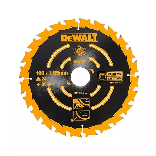 Диск с твърдосплавни пластини DEWALT Extreme 190/1.65/30 Z=24, за дървесина