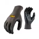 Ръкавици DEWALT DPG66 Gripper, сиви, полиестер, топени в нитрил, ластичен маншет  - small