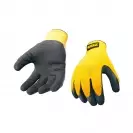 Ръкавици DEWALT DPG70 Gripper, жълти, безшевни, 60%-полиестер и 40%-памик, каучуковото покритие - small, 97649