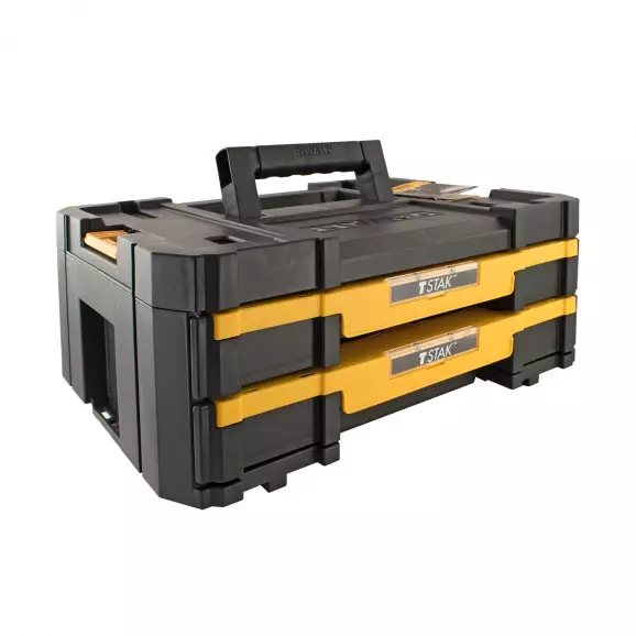 Куфар за инструменти DEWALT TSTAK IV, с органайзер, пластмасов, черен/жълт