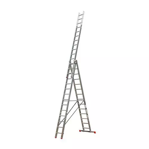 Алуминиевa стълба KRAUSE Tribilo 3х14, 3950/6850/10250мм, трираменна, професионална, 150кг.