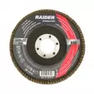 Диск ламелен RAIDER 115х22.23мм P40, за шлайфане на метал, камък, дърво и пластмаса - small